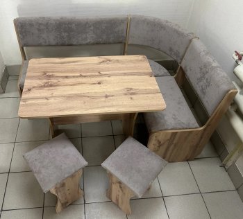 Кухонный уголок Миссия V велюр (дуб вотан) в Томмоте - mebel154.com
