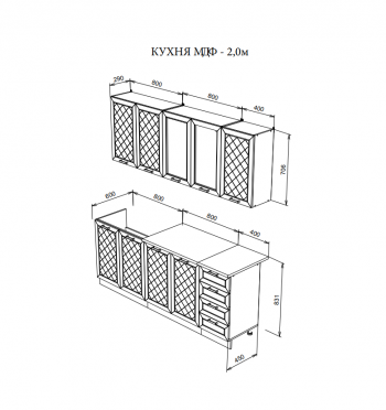 Кухня Агава 2м в Томмоте - mebel154.com