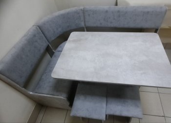 Кухонный уголок Миссия V велюр (цемент) в Томмоте - mebel154.com