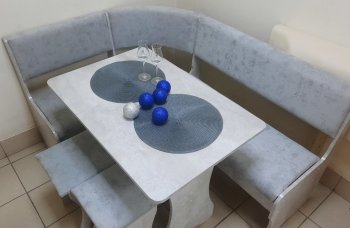 Кухонный уголок Миссия V велюр (цемент) в Томмоте - mebel154.com