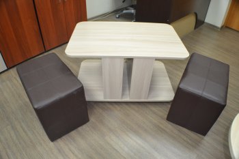 Журнальный стол с пуфиками (миссия) в Томмоте - mebel154.com