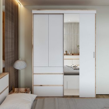 Шкаф-купе Брауни 1.5м в Томмоте - mebel154.com