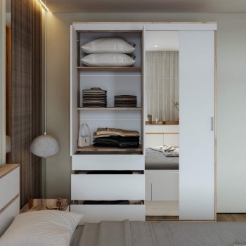 Шкаф-купе Брауни 1.5м в Томмоте - mebel154.com