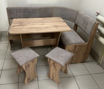 Кухонный уголок Миссия V велюр (дуб вотан) в Томмоте - mebel154.com