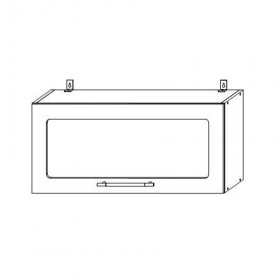Гарда ВПГС 800 шкаф верхний горизонтальный со стеклом в Томмоте - mebel154.com