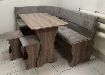 Кухонный уголок Миссия  V велюр(коричневый) в Томмоте - mebel154.com