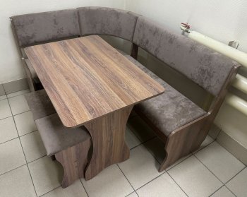 Кухонный уголок Миссия  V велюр(коричневый) в Томмоте - mebel154.com