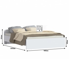 Кито СБ-2301 Кровать универсальная 1600 Белый в Томмоте - mebel154.com