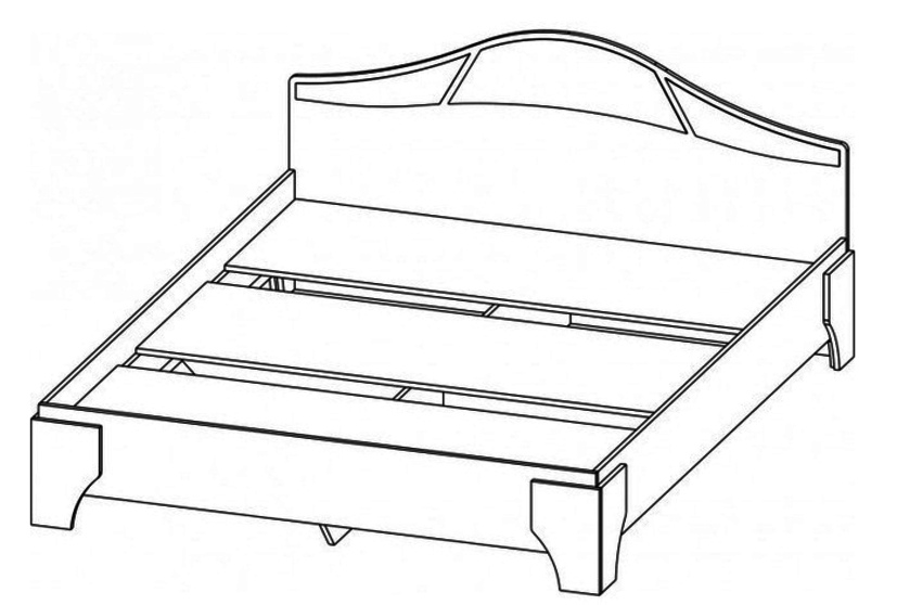 Кровать  1400 Лагуна-5(основание-щит) в Томмоте - mebel154.com
