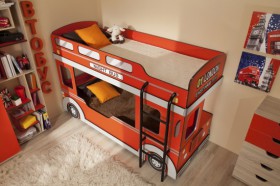 Кровать двухъярусная детская Автобус в Томмоте - mebel154.com