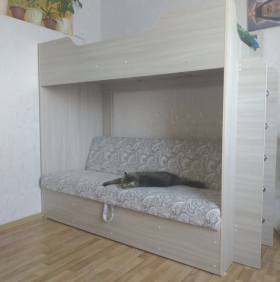 Кровать двухъярусная с диваном в Томмоте - mebel154.com