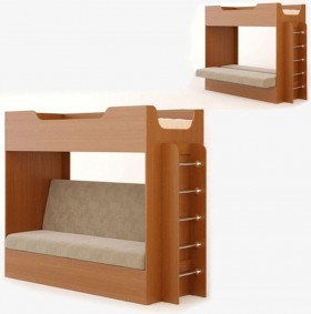 Кровать двухъярусная с диваном в Томмоте - mebel154.com