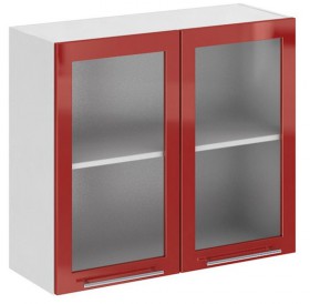 Олива ПС 800 шкаф верхний стекло в Томмоте - mebel154.com