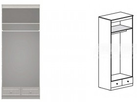 Шкаф 2-х дверный Амалия СБ-990 в Томмоте - mebel154.com