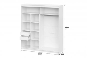 Шкаф-купе ШКП-3  2м (nn-m) в Томмоте - mebel154.com
